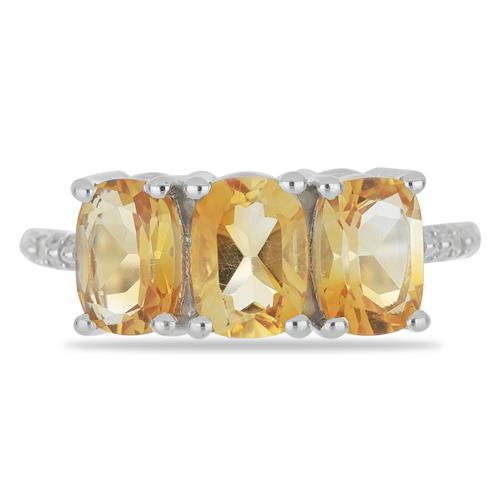 BUY NATURAL CITRINE GEMSTONE RING IN STERLING SILVER 